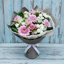 Букет цветов из:  Герберы, Альстромерии и Хризантемы #REPLACE_PRED# Завьялово