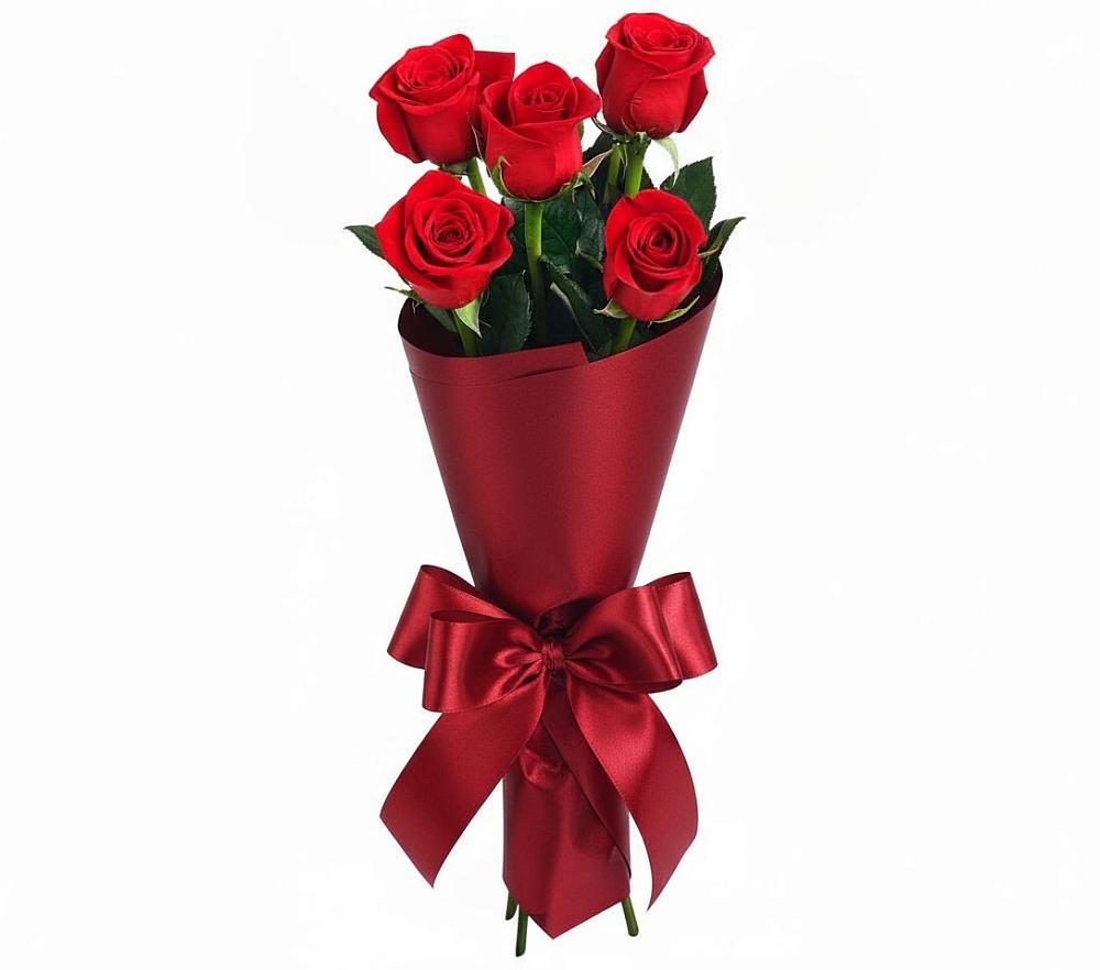 Букет 5 Красных роз Эдлесс Лав в Завьялово