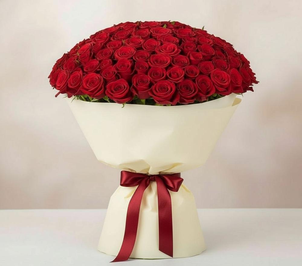 Букет 101 Красная роза Милано в Завьялово