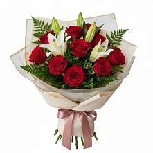 Букет цветов из:  Лилии и Розы #REPLACE_PRED# Завьялово