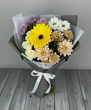 Букет цветов из:  Розы, Герберы и Хризантемы в Завьялово