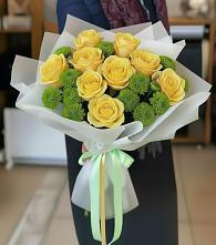 Букет цветов из:  Хризантемы и Розы в Завьялово