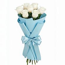 Букет 7 белых роз Проуд в Завьялово